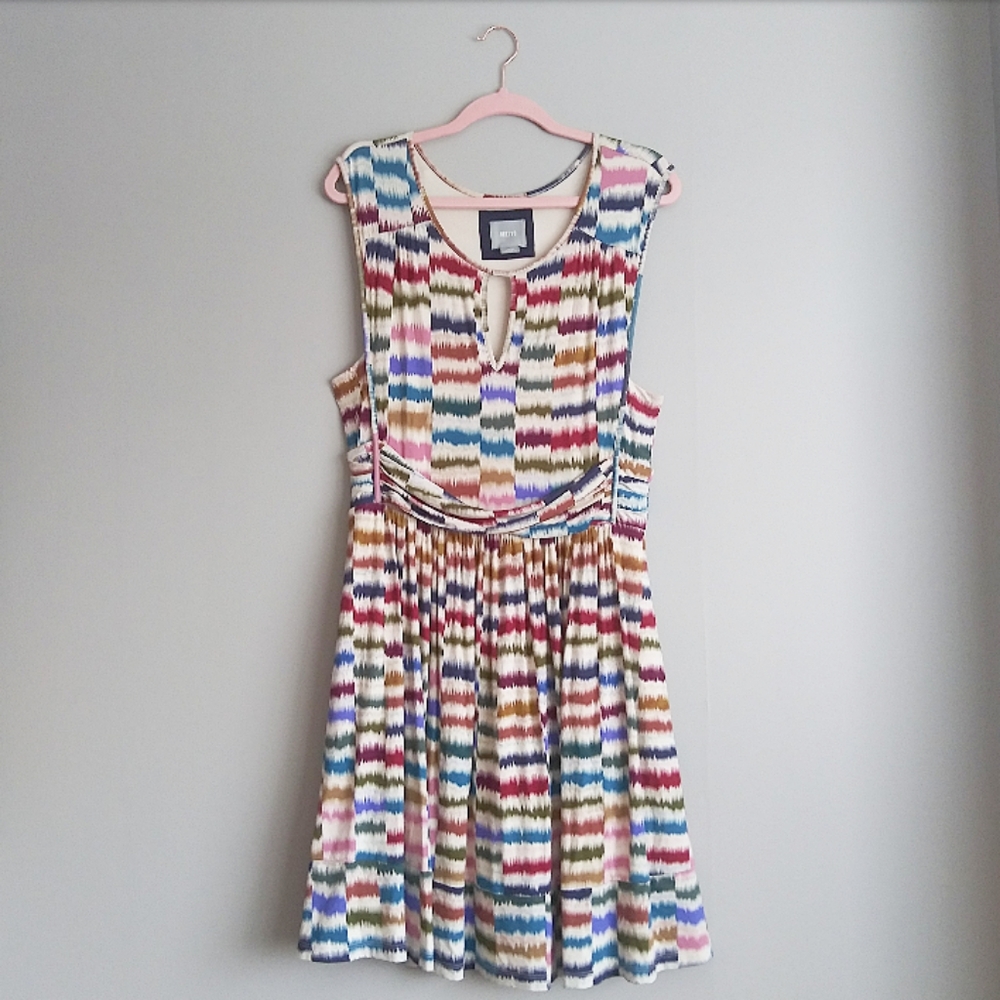 Anthropologie Maeve Multicolor Jersey Dress